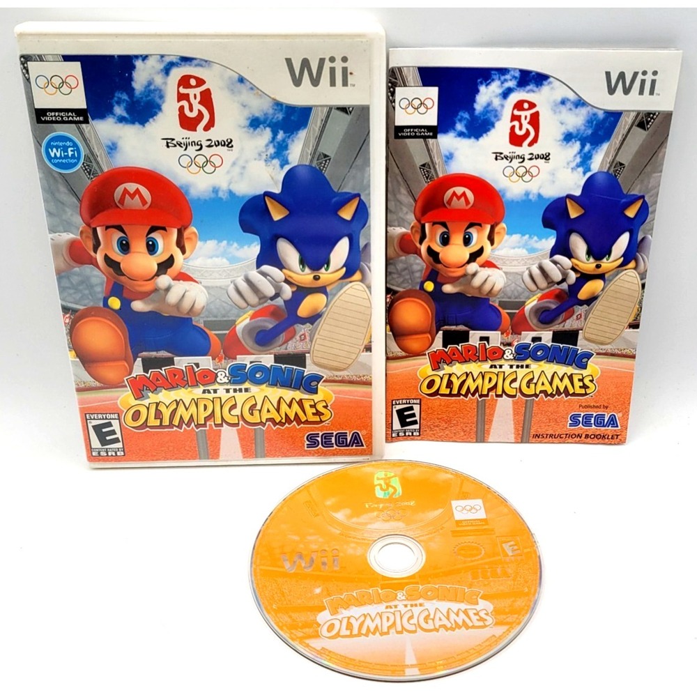 Mario & Sonic At The Olympic Games Beijing Nintendo Wii CIB COMPLETE IN BOX